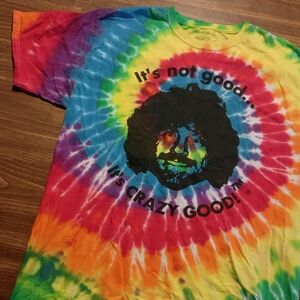 TIE DYE TEE - CRAZY GOOD SPIRAL - Large // Festival T-shirt Jerky Brand Hippie